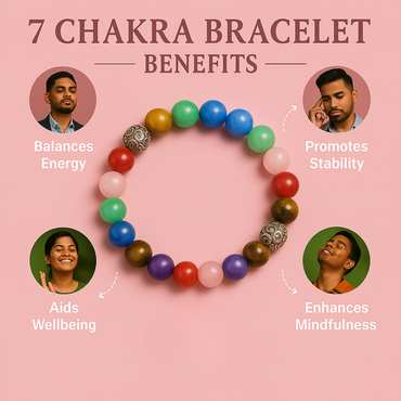 Shakti Yog Combo | Raw Pyrite, 7 Chakra Bracelet